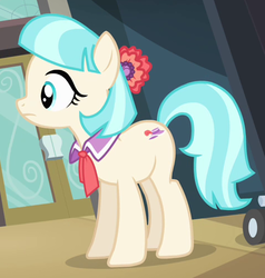 Size: 476x500 | Tagged: safe, screencap, coco pommel, g4, rarity takes manehattan, female, solo