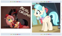 Size: 521x302 | Tagged: safe, coco pommel, fluttershy, king sombra, derpibooru, g4, exploitable meme, juxtaposition, juxtaposition win, meme, meta, ship:sombrashy, shipping