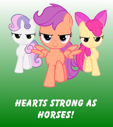 Size: 960x1080 | Tagged: safe, edit, screencap, apple bloom, scootaloo, sweetie belle, flight to the finish, g4, cutie mark crusaders, hearts as strong as horses