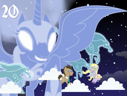 Size: 1024x768 | Tagged: safe, artist:bronybyexception, derpy hooves, dinky hooves, doctor whooves, nightmare moon, time turner, pegasus, pony, windigo, g4, advent calendar, christmas, female, mare, pointy ponies