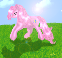 Size: 700x650 | Tagged: safe, artist:bbslugger, pinkie pie, g3, g4, female, looking at you, solo