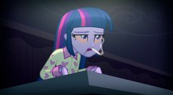 Size: 829x458 | Tagged: safe, artist:m48patton, edit, edited screencap, screencap, twilight sparkle, equestria girls, g4, my little pony equestria girls: rainbow rocks, bloodshot eyes, marijuana, twilight sparkle (alicorn)