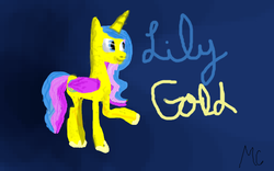 Size: 640x400 | Tagged: safe, artist:mcwhiterose, princess gold lily, alicorn, pony, g4, female, solo