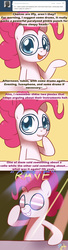 Size: 550x2019 | Tagged: safe, artist:solar-slash, pinkie pie, earth pony, pony, ask pinkie pie solutions, g4, ask, comic, female, mare, solo, tumblr