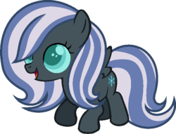 Size: 649x497 | Tagged: safe, artist:archerinblue, oc, oc only, oc:nightdrop, g4, cutie mark, happy, magical lesbian spawn, offspring, parent:oc:nyx, parent:oc:snowdrop, parents:oc x oc, parents:snownyx, simple background, transparent background