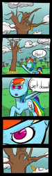 Size: 1500x5000 | Tagged: safe, artist:crashbrowns, rainbow dash, pegasus, pony, g4, autumn, comic, female, leaf, mare, solo, stare, tree