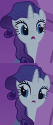 Size: 201x473 | Tagged: safe, screencap, rarity, pony, unicorn, g4, season 1, suited for success, cute, female, long neck, mare, messy mane, raribetes, solo