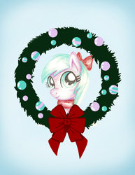 Size: 800x1035 | Tagged: safe, artist:flutterluv, aura (g4), g4, christmas, traditional art