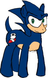 Size: 1071x1744 | Tagged: safe, artist:mysticm, pony, male, ponified, solo, sonic the hedgehog, sonic the hedgehog (series)