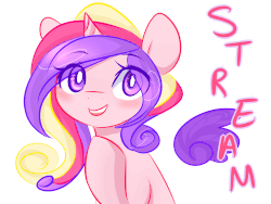 Size: 1096x822 | Tagged: safe, artist:sugarberry, princess cadance, g4, animated, ask-cadance, female, smiling, solo