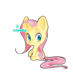 Size: 500x500 | Tagged: safe, artist:icestelle, fluttershy, g4, female, shiny, solo