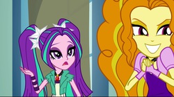 Size: 2041x1141 | Tagged: safe, screencap, adagio dazzle, aria blaze, equestria girls, g4, my little pony equestria girls: rainbow rocks, smiling