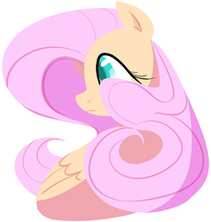 Size: 636x668 | Tagged: safe, artist:dotkwa, fluttershy, g4, female, outline, solo