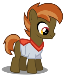 Size: 5000x5882 | Tagged: safe, artist:dashiesparkle, button mash, earth pony, pony, button's adventures, don't mine at night, g4, absurd resolution, clothes, colt, looking down, male, simple background, solo, transparent background, vector