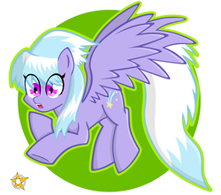 Size: 2109x1867 | Tagged: safe, artist:amberpendant, cloudchaser, pegasus, pony, g4, eyes open, female, mare, open mouth, solo, wings