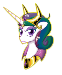 Size: 1400x1674 | Tagged: safe, artist:mornincloud, idw, princess celestia, g4, reflections, spoiler:comic, evil celestia, evil counterpart, female, mirror universe, pixiv, portrait, solo