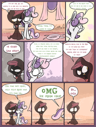 Size: 1235x1625 | Tagged: safe, artist:slitherpon, apple bloom, sweetie belle, ghost, pony, unicorn, moody mark crusaders, g4, alternate universe, comic, female, filly, foal