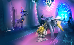 Size: 4777x2952 | Tagged: safe, artist:alumx, derpy hooves, oc, pegasus, pony, g4, female, mare