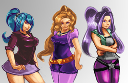 Size: 5400x3521 | Tagged: safe, artist:checkerboardazn, adagio dazzle, aria blaze, sonata dusk, equestria girls, g4, my little pony equestria girls: rainbow rocks, the dazzlings