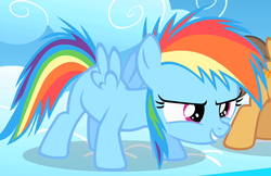 Size: 694x451 | Tagged: safe, screencap, hoops, rainbow dash, g4, the cutie mark chronicles, colt, filly, outfit catalog, younger