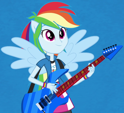 Size: 1079x987 | Tagged: safe, screencap, rainbow dash, equestria girls, g4, my little pony equestria girls: rainbow rocks, cute, dashabetes, electric guitar, female, guitar, musical instrument, outfit catalog, ponied up, pony ears, solo, wings