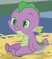 Size: 271x303 | Tagged: safe, screencap, spike, dragon, g4, the cutie mark chronicles, baby, baby dragon, baby spike, cropped, cute, eyebrows, male, nest, newborn, outfit catalog, solo, spikabetes, young, younger