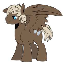 Size: 1000x998 | Tagged: safe, artist:dbkit, dumbbell, pony, g4, alternate hairstyle, grin, male, simple background, solo, stallion, transparent background