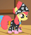 Size: 188x215 | Tagged: safe, screencap, apple bloom, earth pony, pony, g4, the show stoppers, alternate hairstyle, clothes, costume, female, glam metal, glam rock, rock (music), rocker, show stopper outfits, solo