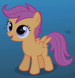 Size: 640x670 | Tagged: safe, screencap, scootaloo, pegasus, pony, g4, owl's well that ends well, blank flank, cropped, cute, cutealoo, female, filly, open mouth, solo, spread wings, wings