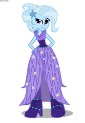 Size: 1102x1582 | Tagged: safe, artist:asika-aida, trixie, equestria girls, g4, clothes, dress, female, gala dress, solo