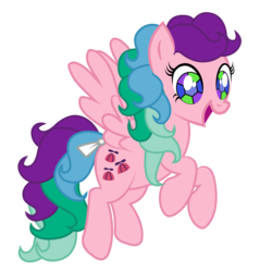 Size: 2000x2000 | Tagged: safe, artist:aquaticneon, whizzer, pegasus, pony, twinkle eyed pony, g1, g4, bow, cute, female, g1 to g4, generation leap, high res, mare, open mouth, open smile, simple background, smiling, solo, tail bow, transparent background, whizzabetes