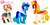 Size: 1000x500 | Tagged: safe, artist:lolopan, oc, oc only, oc:ho-oh, oc:light shine, oc:spring, ho-oh, pegasus, poképony, pony, unicorn, blushing, clothes, commission, eyeshadow, jacket, laughing, makeup, pokémon, steampunk