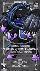 Size: 800x1399 | Tagged: safe, artist:vavacung, oc, oc only, pegasus, pony, commission, male, pactio card, solo, stallion
