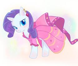 Size: 600x511 | Tagged: safe, artist:scwtlotto, rarity, g4, clothes, cute, dress, female, gala dress, looking at you, raribetes, solo