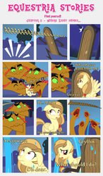 Size: 1800x3090 | Tagged: safe, artist:estories, oc, oc only, oc:alice goldenfeather, hydra, pegasus, pony, comic:find yourself, g4, comic, crying, door, multiple heads