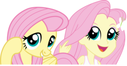 Size: 5992x3140 | Tagged: safe, artist:katequantum, fluttershy, equestria girls, g4, duo