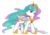 Size: 1832x1288 | Tagged: safe, artist:animeamphitere, princess celestia, alicorn, pony, g4, female, mare, solo