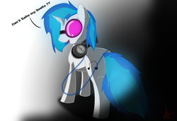 Size: 900x616 | Tagged: safe, artist:kyro-brony26, dj pon-3, vinyl scratch, g4, female, solo