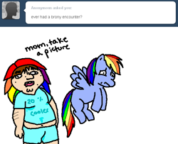 Size: 640x520 | Tagged: safe, rainbow dash, human, g4, ask, brony, tumblr