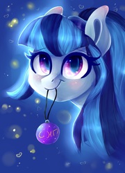 Size: 715x992 | Tagged: safe, artist:baid-woo, sonata dusk, pony, equestria girls, g4, my little pony equestria girls: rainbow rocks, bauble, equestria girls ponified, female, mouth hold, ponified, portrait, solo