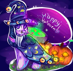 Size: 1578x1540 | Tagged: safe, artist:baid-woo, star swirl the bearded, twilight sparkle, g4, clothes, costume, female, halloween, solo