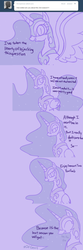 Size: 699x2103 | Tagged: safe, artist:bambooharvester, nightmare moon, g4, ask, comic, female, rarity replies, solo, tumblr