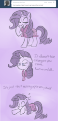 Size: 697x1452 | Tagged: safe, artist:bambooharvester, rarity, g4, ask, clothes, comic, female, rarity replies, sleeping, solo, tumblr