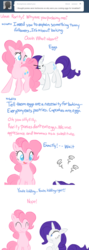 Size: 691x1942 | Tagged: safe, artist:bambooharvester, pinkie pie, rarity, g4, ask, comic, rarity replies, tumblr