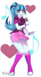 Size: 1037x1920 | Tagged: safe, artist:rileyav, sonata dusk, equestria girls, g4, my little pony equestria girls: rainbow rocks, cute, female, gem, heart, looking at you, microphone, music notes, open mouth, simple background, siren gem, smiling, solo, sonatabetes, transparent background