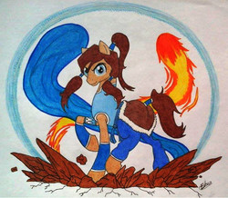 Size: 761x664 | Tagged: safe, pony, korra, ponified, solo, the legend of korra, traditional art