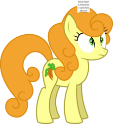 Size: 6400x6974 | Tagged: safe, artist:parclytaxel, carrot top, golden harvest, oc, oc only, oc:parcly taxel, g4, the cutie map, .svg available, absurd resolution, card, female, simple background, solo, stunned, transparent background, vector