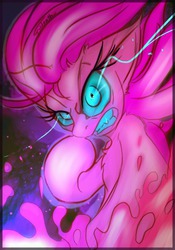 Size: 500x714 | Tagged: safe, artist:foldeath, pinkie pie, g4, female, hotblooded pinkie pie, punch, rage, solo, splatter