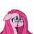 Size: 500x500 | Tagged: source needed, safe, artist:reiduran, pinkie pie, earth pony, pony, g4, crying, cute, cuteamena, diapinkes, female, floppy ears, frown, mare, pinkamena diane pie, portrait, sad, sadorable, simple background, solo, white background