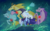 Size: 4000x2500 | Tagged: safe, artist:stasysolitude, adagio dazzle, aria blaze, sonata dusk, star swirl the bearded, hippocampus, merpony, siren, unicorn, equestria girls, g4, my little pony equestria girls: rainbow rocks, dorsal fin, fangs, fin, fins, flowing mane, flowing tail, gem, high res, horn, lightning, magic, ocean, open mouth, rainbow rocks star swirl, raised hoof, scales, tail, the dazzlings, true form, water, wave